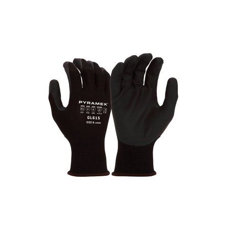 PYRAMEX Value Micro-Foam Nitrile Gloves, 15G Nylon and Spandex, Size XL, 12PK GL615XL